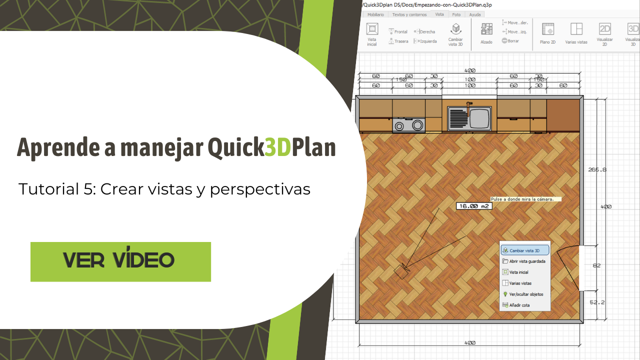 5. Crear vistas y perspectivas en Quick3DPlan.