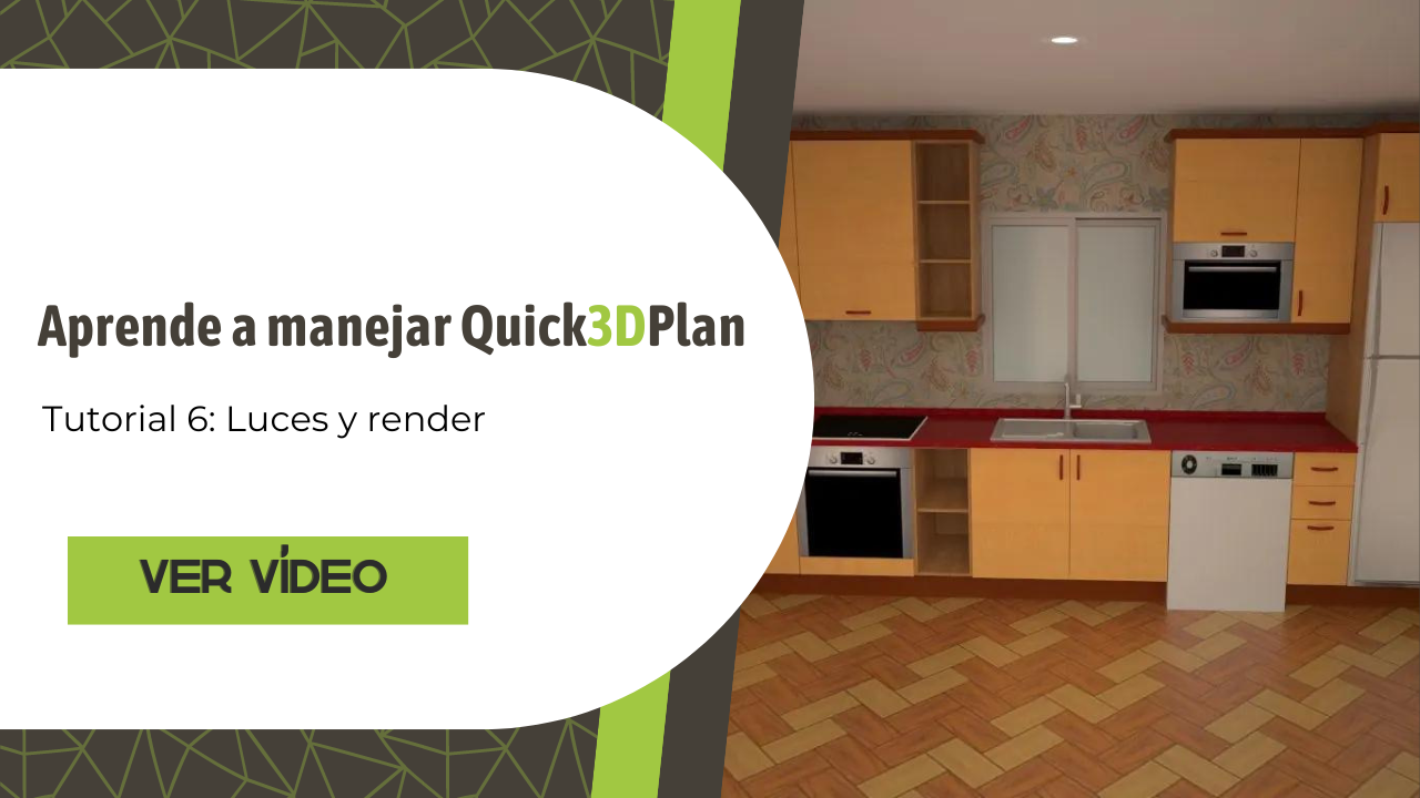 6. Luces y render en Quick3DPlan.